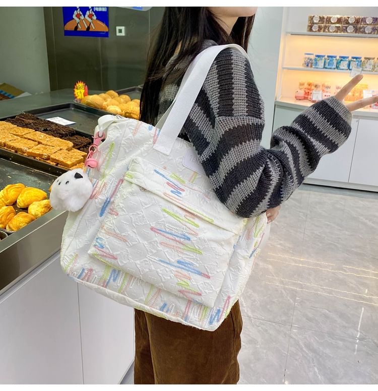 Embroidered Nylon Laptop Backpack / Tote Bag / Pencil Case / Bag Charm / Set