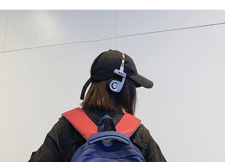 Lettering Print Nylon Laptop Backpack