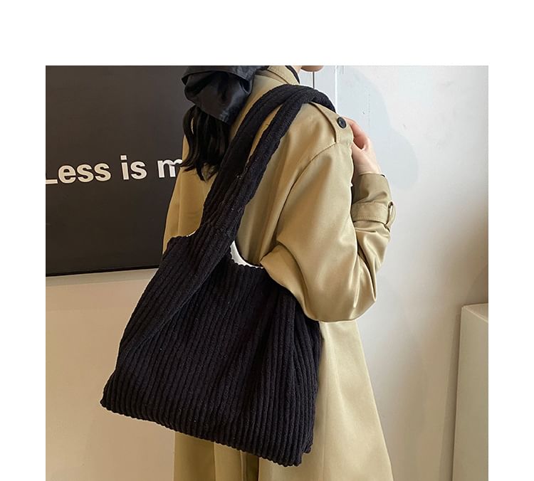 Corduroy Tote Plain Bag