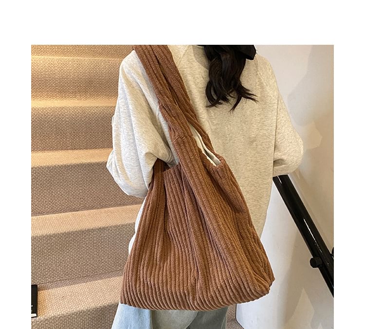 Corduroy Tote Plain Bag