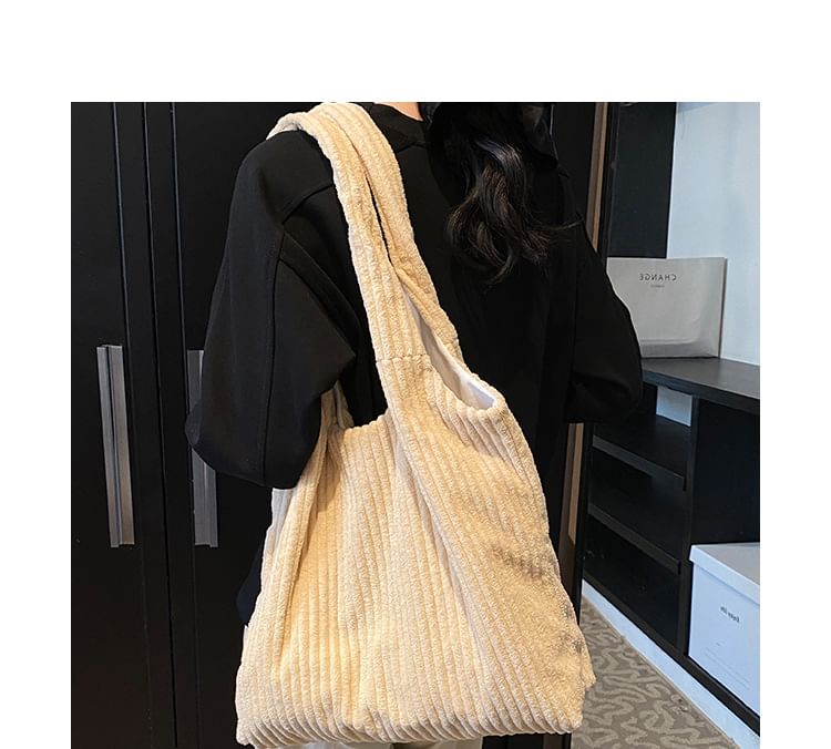 Corduroy Tote Plain Bag