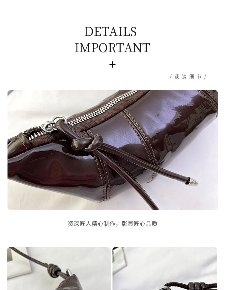 Plain Bag Leather Faux Crossbody