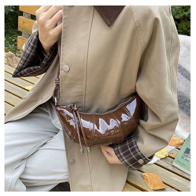 Plain Bag Leather Faux Crossbody