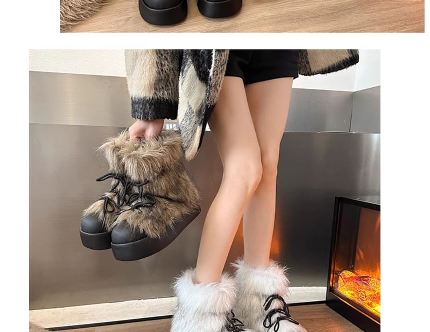 Platform Fluffy Short Snow Boots
