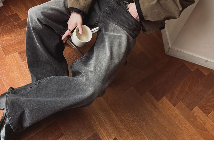 Unisex Round Neck Button-Up Tweed Jacket