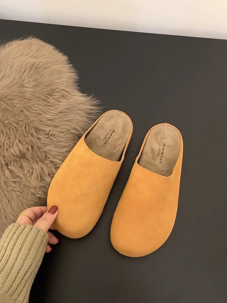 Mules Plain Faux Suede