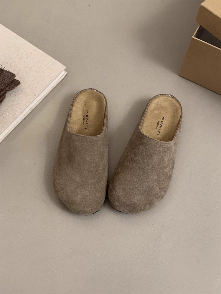 Mules Plain Faux Suede