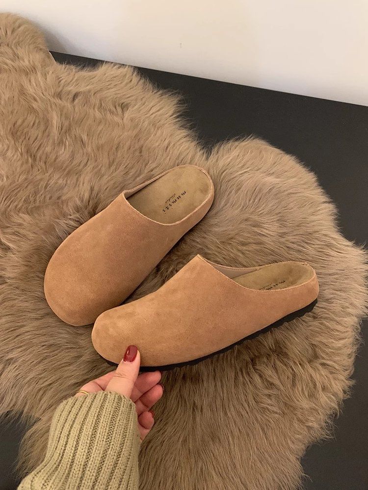Mules Plain Faux Suede