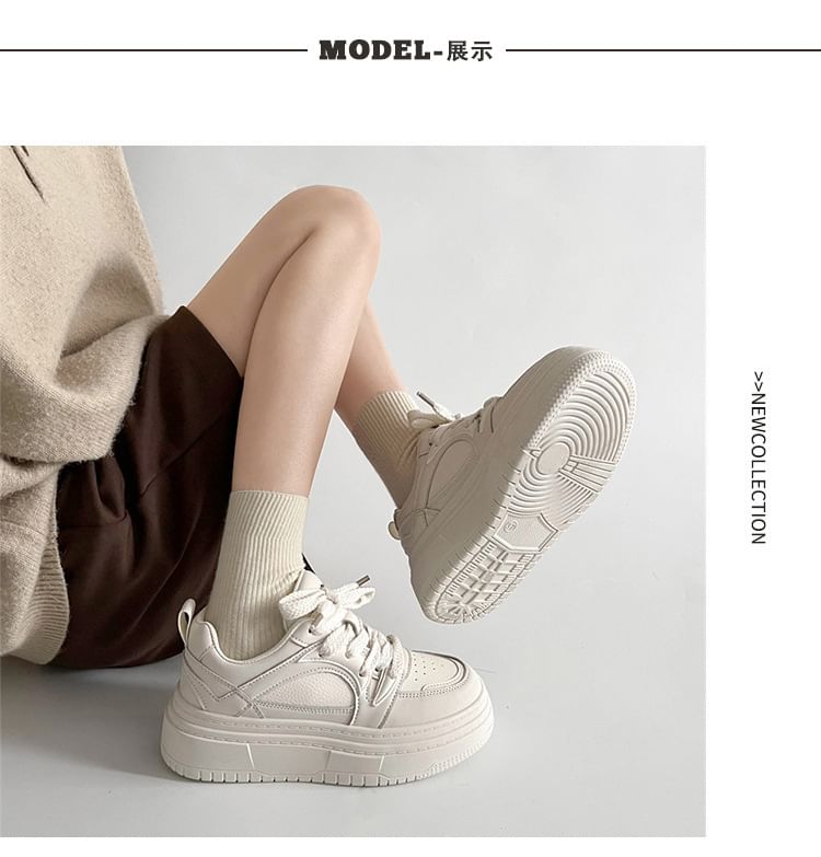 Platform Lace-Up Sneakers