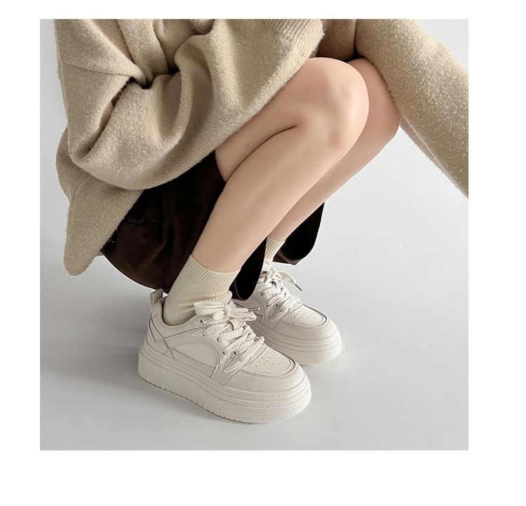 Platform Lace-Up Sneakers