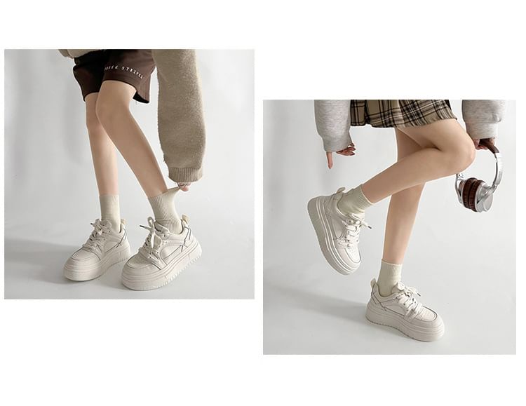 Platform Lace-Up Sneakers