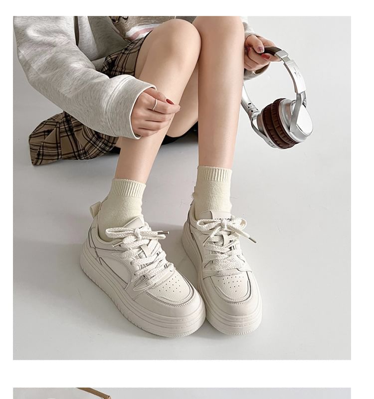Platform Lace-Up Sneakers