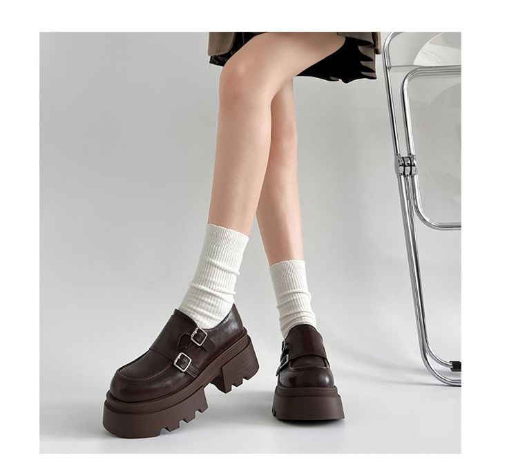 Monk Platform Loafers Strap