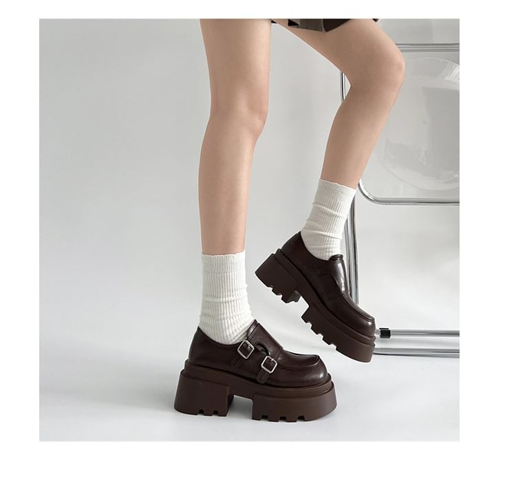 Monk Platform Loafers Strap