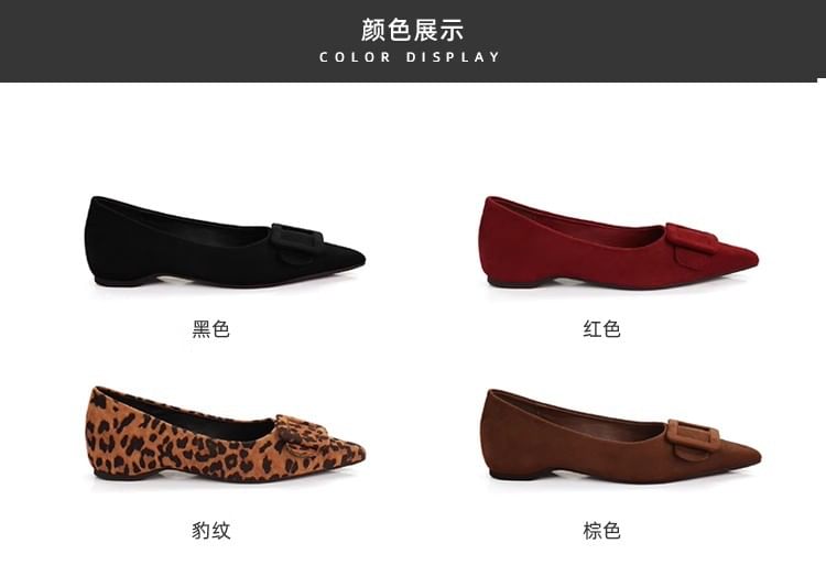 Buckled Toe Pointed Flats