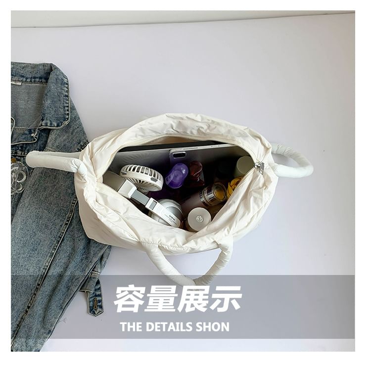 Crossbody Tote Bag Plain Puffer