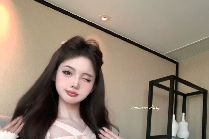 Cami Top Waist Lace Knit Plain Cardigan A-Line Ruffle / Trim Ribbed Skirt Bowknot Mini Mid