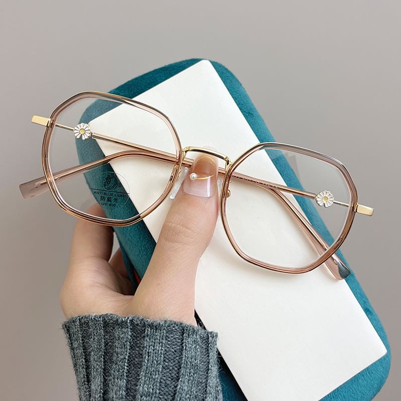 Glasses Blocking Light Geometric Blue