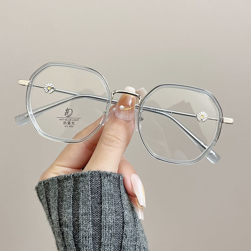 Glasses Blocking Light Geometric Blue