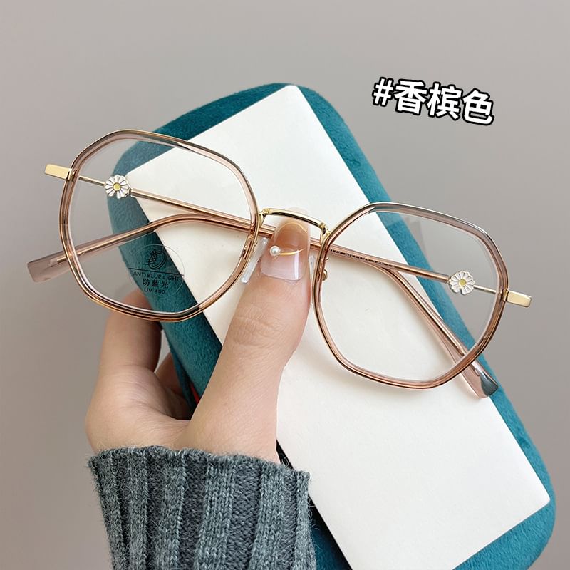 Glasses Blocking Light Geometric Blue