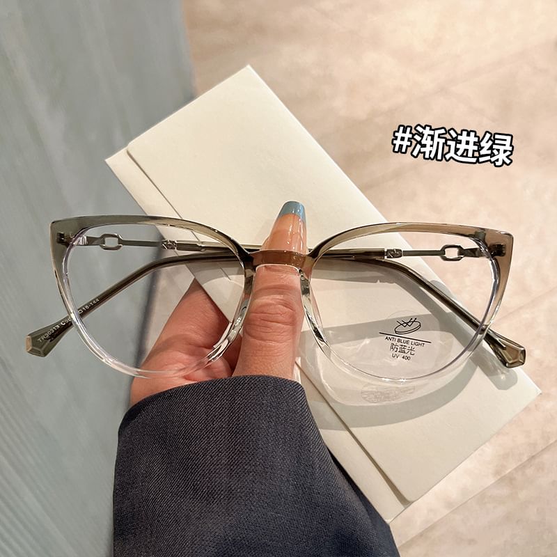 Blocking Cat Eye Light Blue Glasses