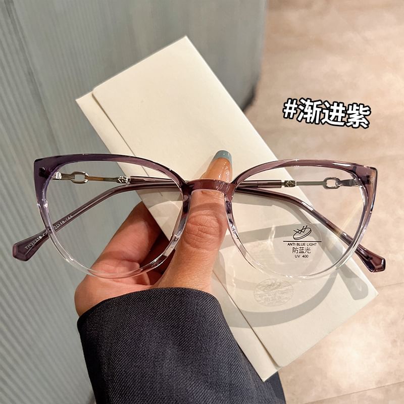 Blocking Cat Eye Light Blue Glasses