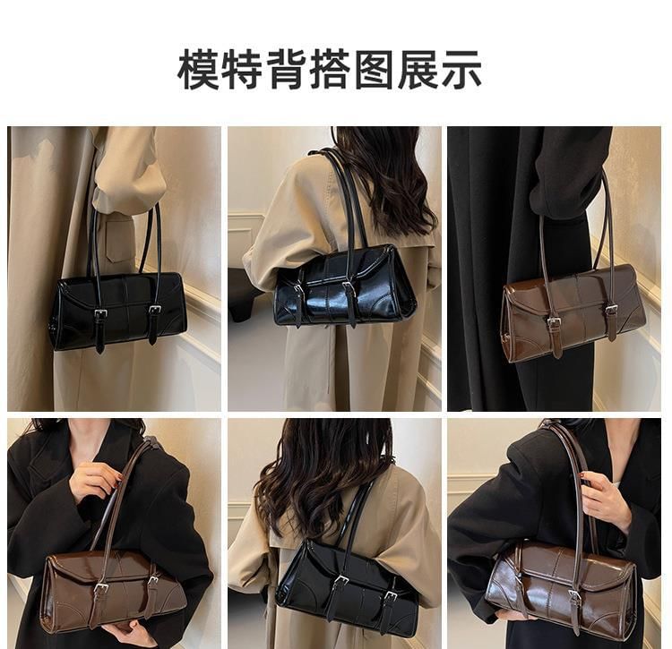 Bag Flap Faux Leather Tote