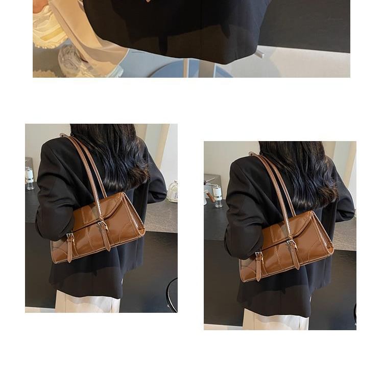 Bag Flap Faux Leather Tote