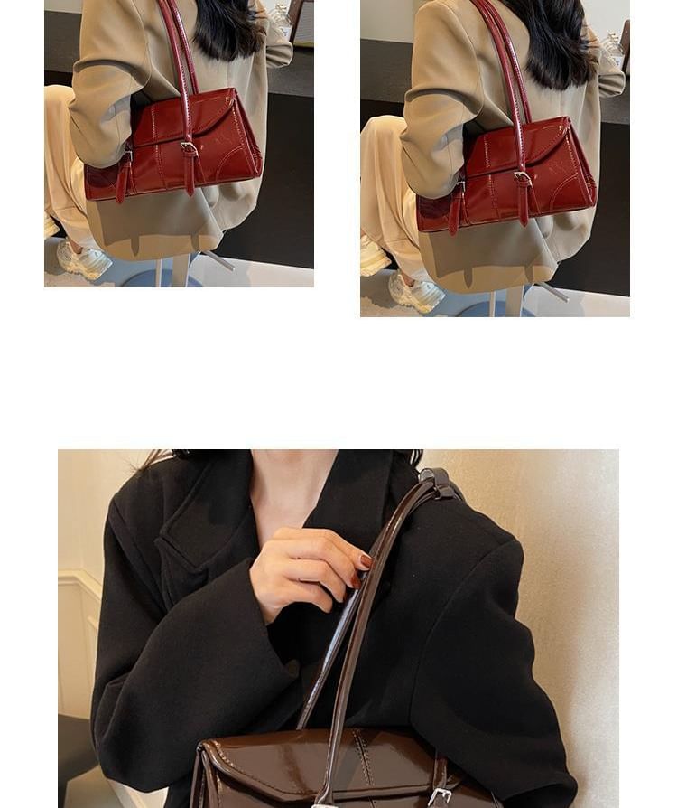 Bag Flap Faux Leather Tote