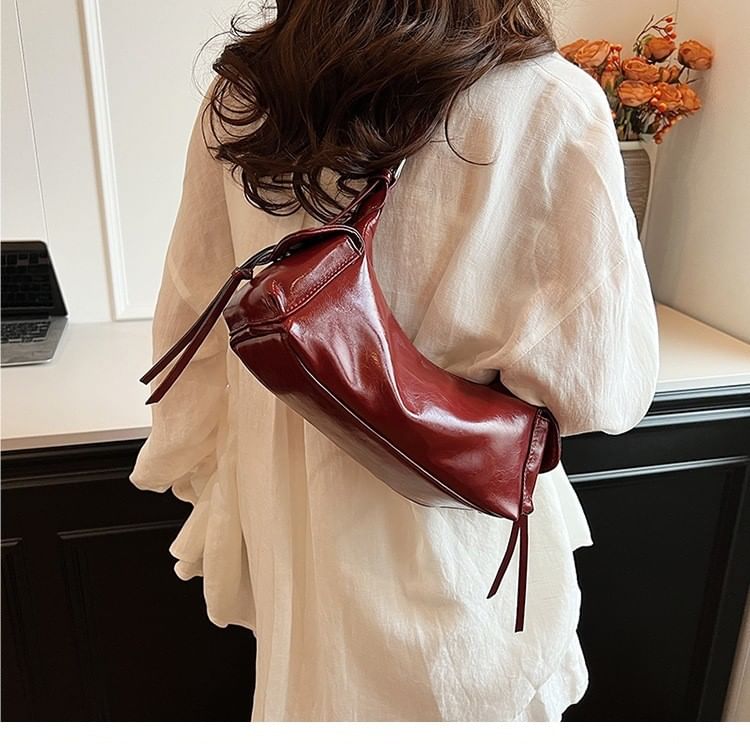Multi-Pocket Faux Leather Bag Tote