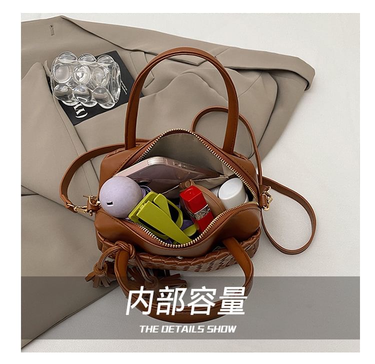 Faux Crossbody Leather Bag Quilted