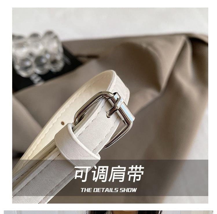 Faux Bag Leather Shoulder Asymmetrical