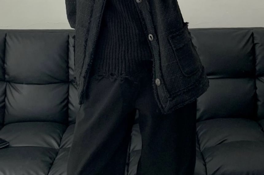 Unisex Tassel Tweed Jacket