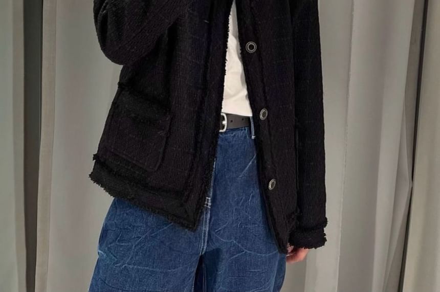 Unisex Tassel Tweed Jacket