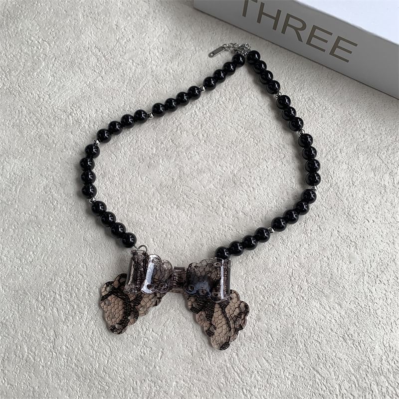 Choker Beaded Bow