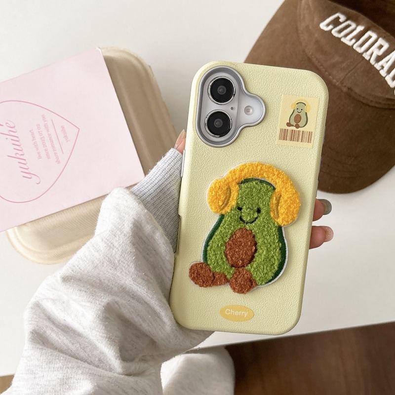 Case Phone Embroidered Vegetable
