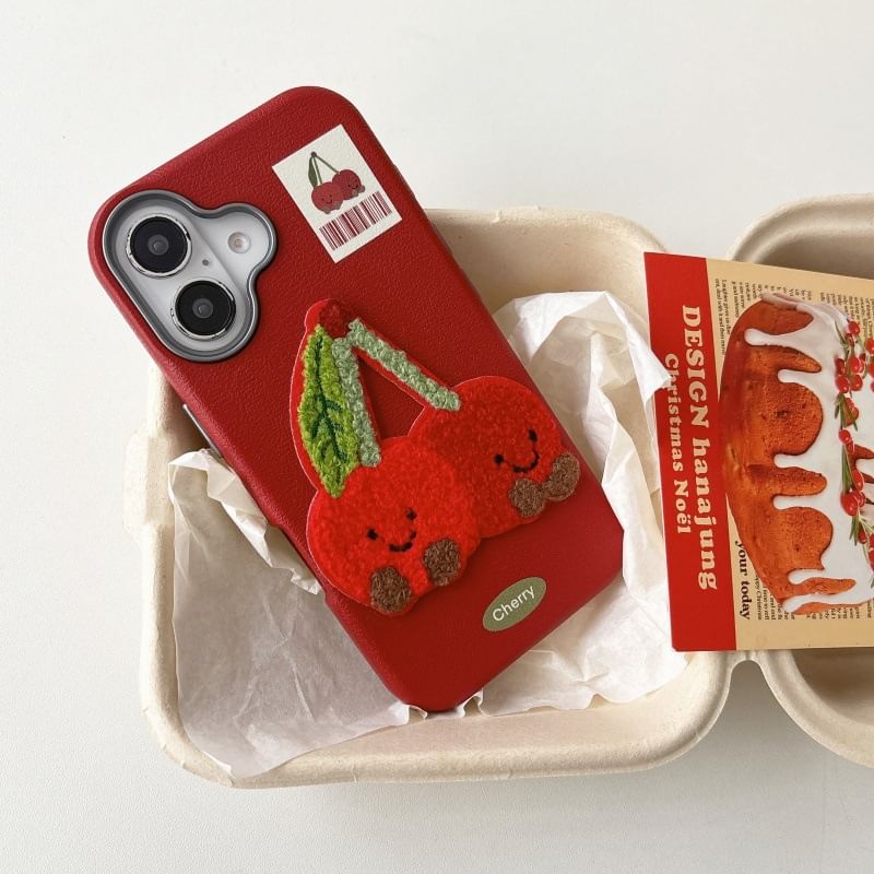 Case Phone Embroidered Vegetable