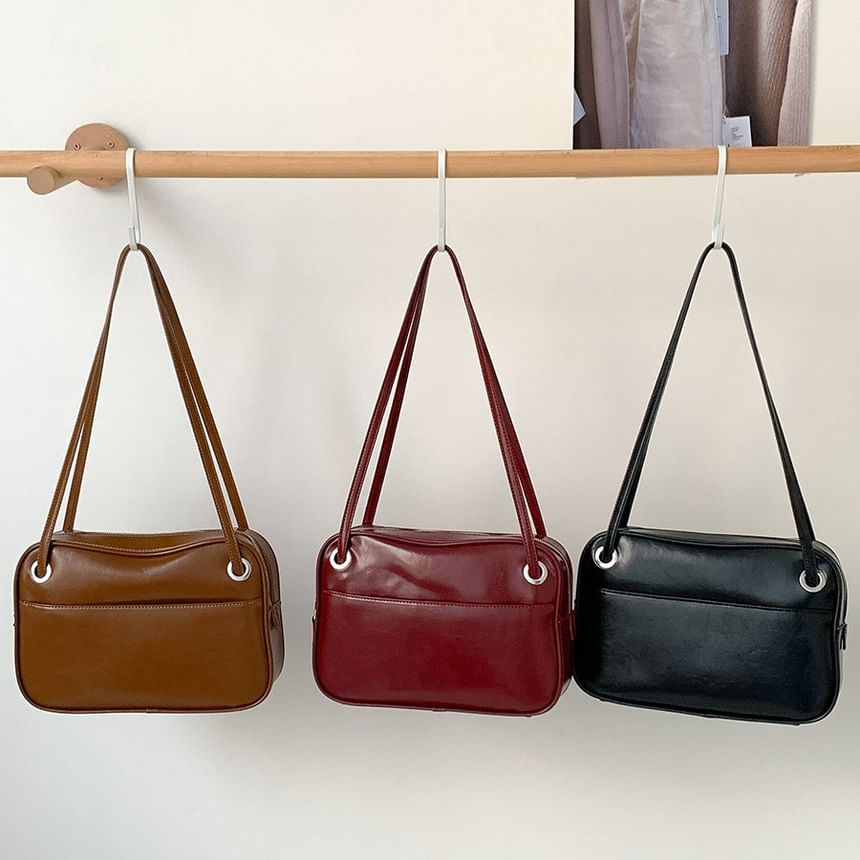 Tote Leather Faux Bag Plain