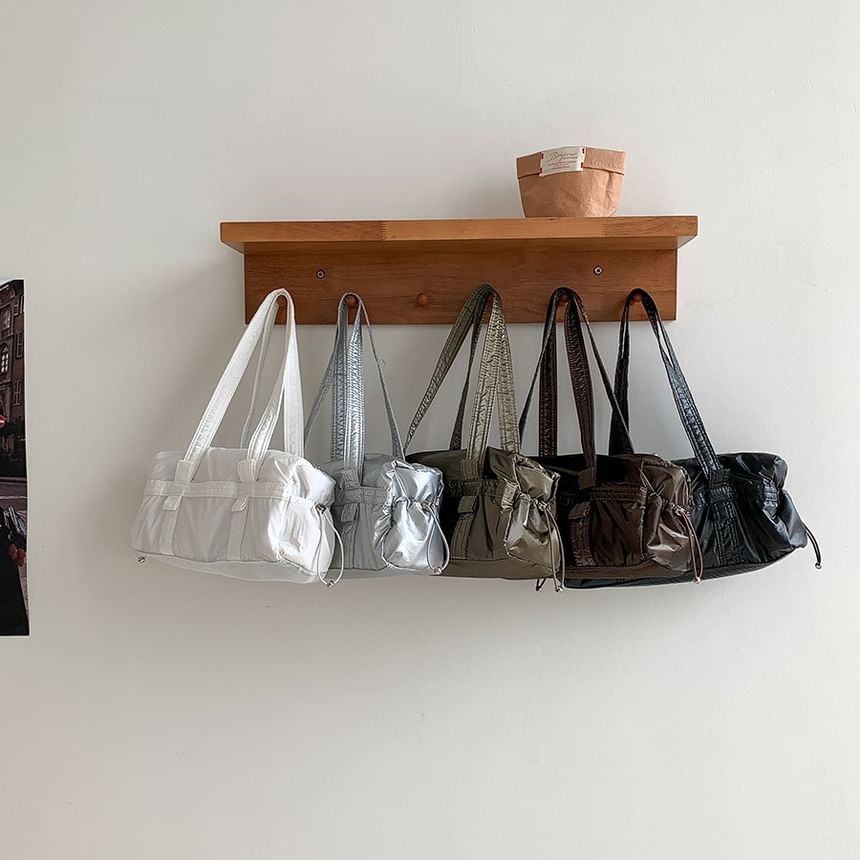 Drawstring Plain Shoulder Bag