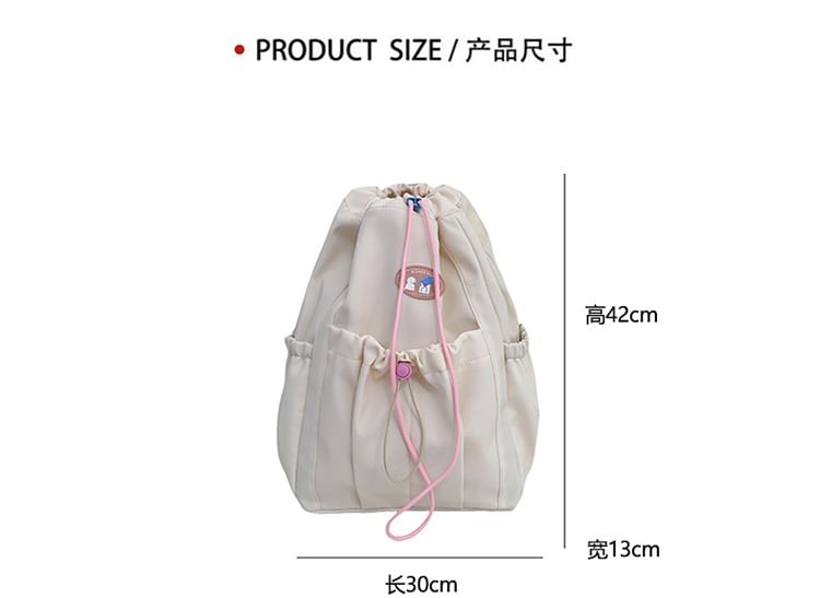 Backpack Drawstring Nylon Applique