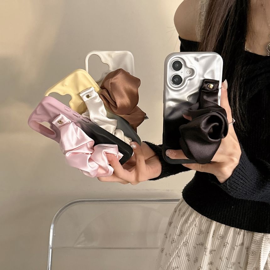 Fabric Phone Shirred Strap Case