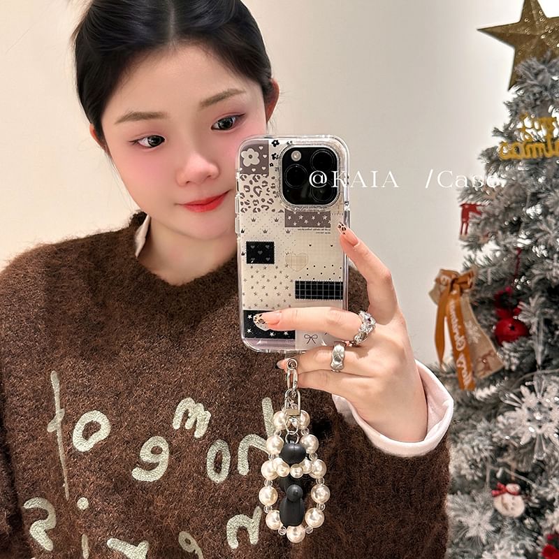 Pearl Phone Faux Panel Case Strap / Set