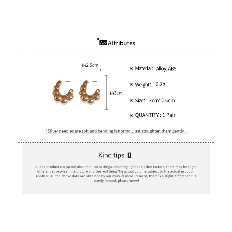 Designs) Alloy Hoop Earring (Various Plain