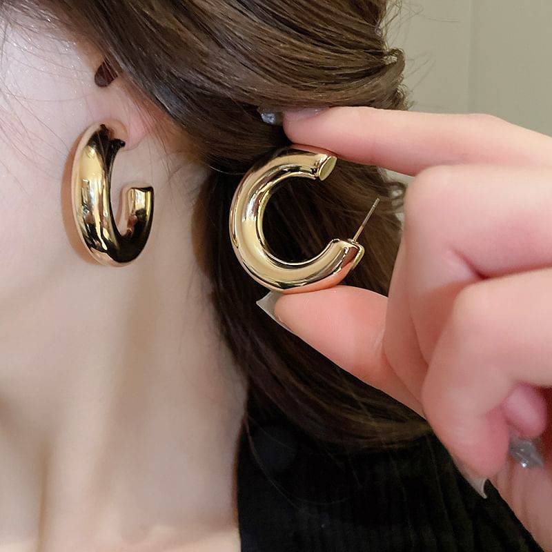 Designs) Alloy Hoop Earring (Various Plain