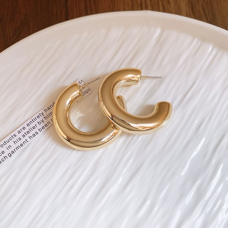 Designs) Alloy Hoop Earring (Various Plain