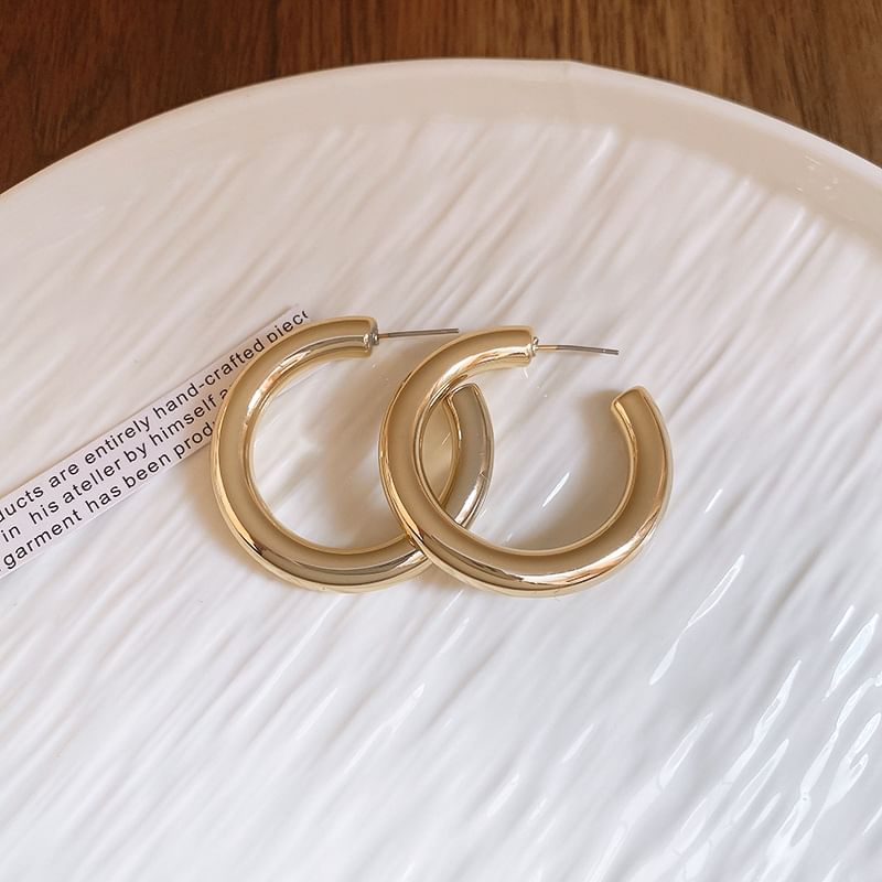 Designs) Alloy Hoop Earring (Various Plain