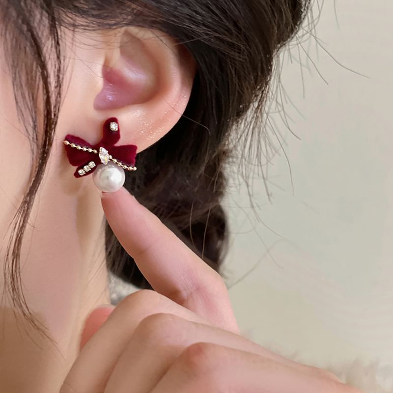 Earring Stud Designs) Dangle / (Various Drop Bow