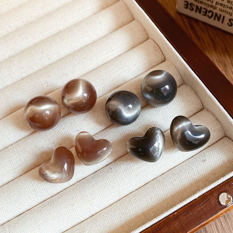 Alloy Earring Stud Bead / Heart