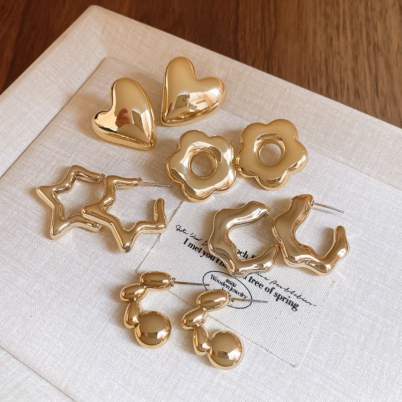 / Hoop Stud Alloy Earring