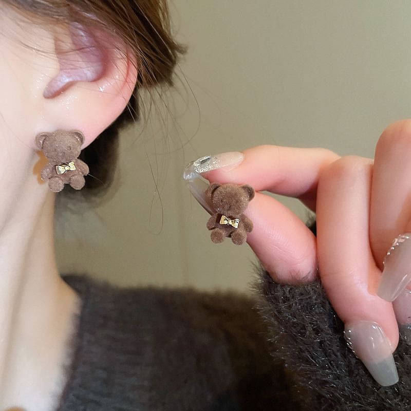 Earring Bow / Drop Stud Bear